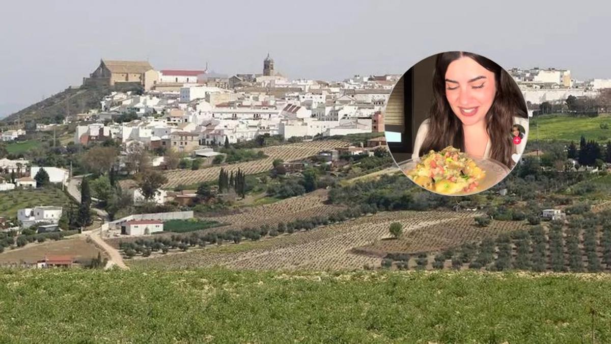 Vista de Montilla y de 'Sofía te cocina' con su plato.