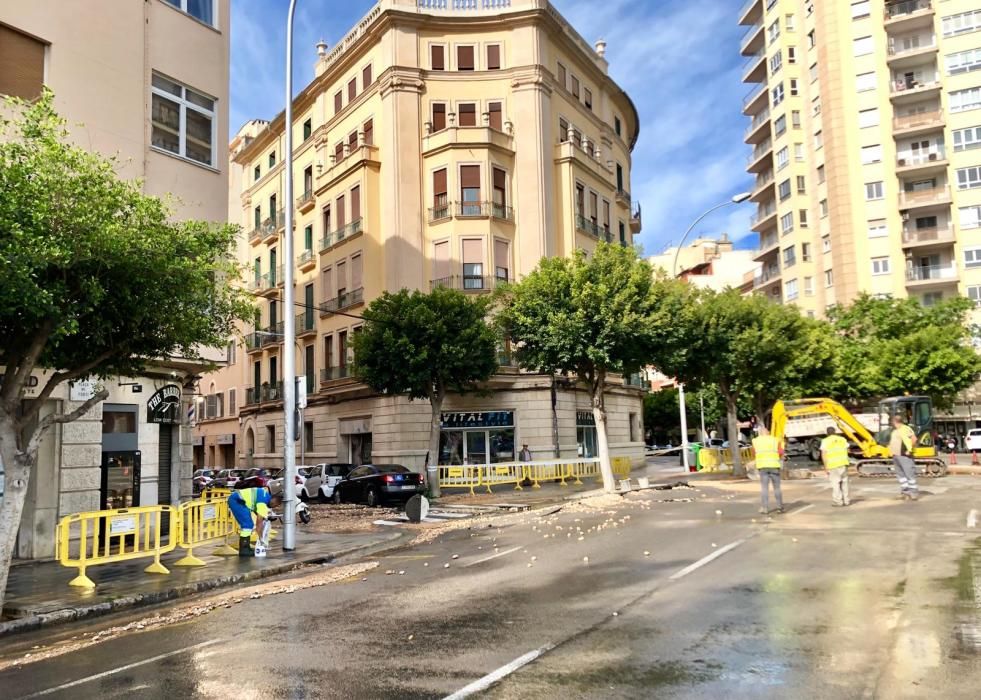 La rotura de una tubería deja sin agua las barriadas de El Fortí, el Terreno y Son Armadans