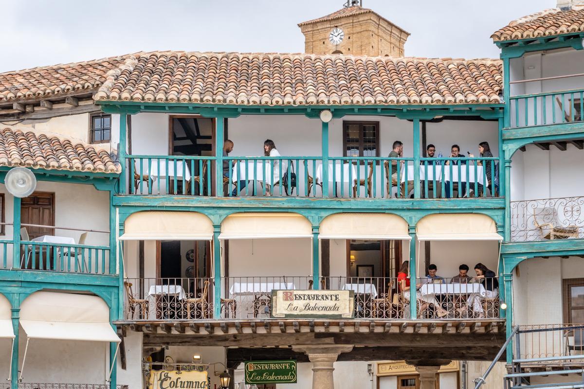 Balcones en Chinchón, Madrid.