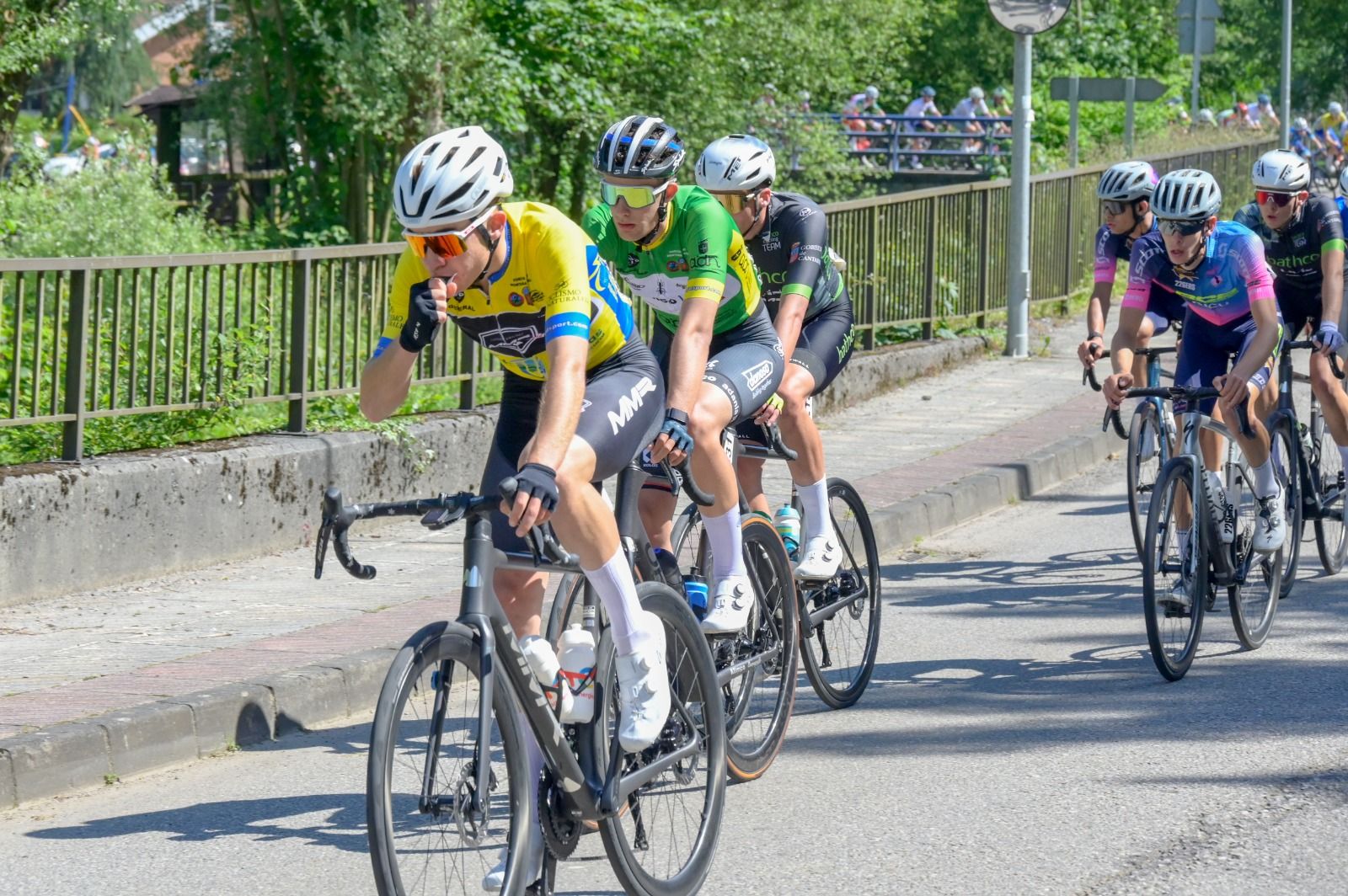 Exhibición de Benjamín Noval en la Vuelta Ciclista a la Montaña Central de Asturias