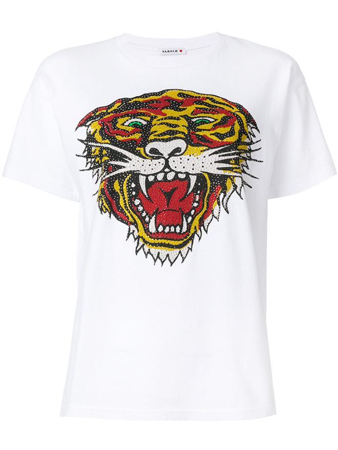 Camiseta con motivo de tigre