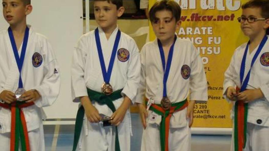 Los representantes de Alzira logran hasta tres oros en el campeonato de katas