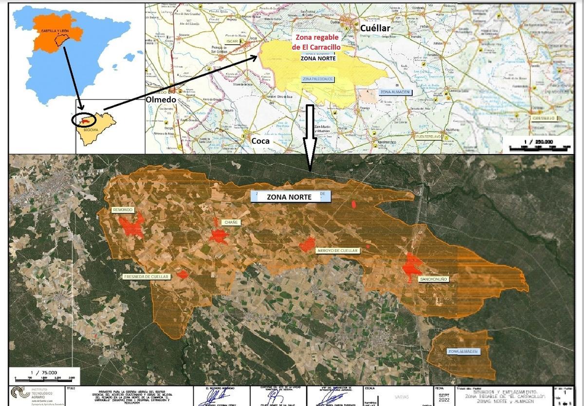 Ubicación del perímetro de regadío