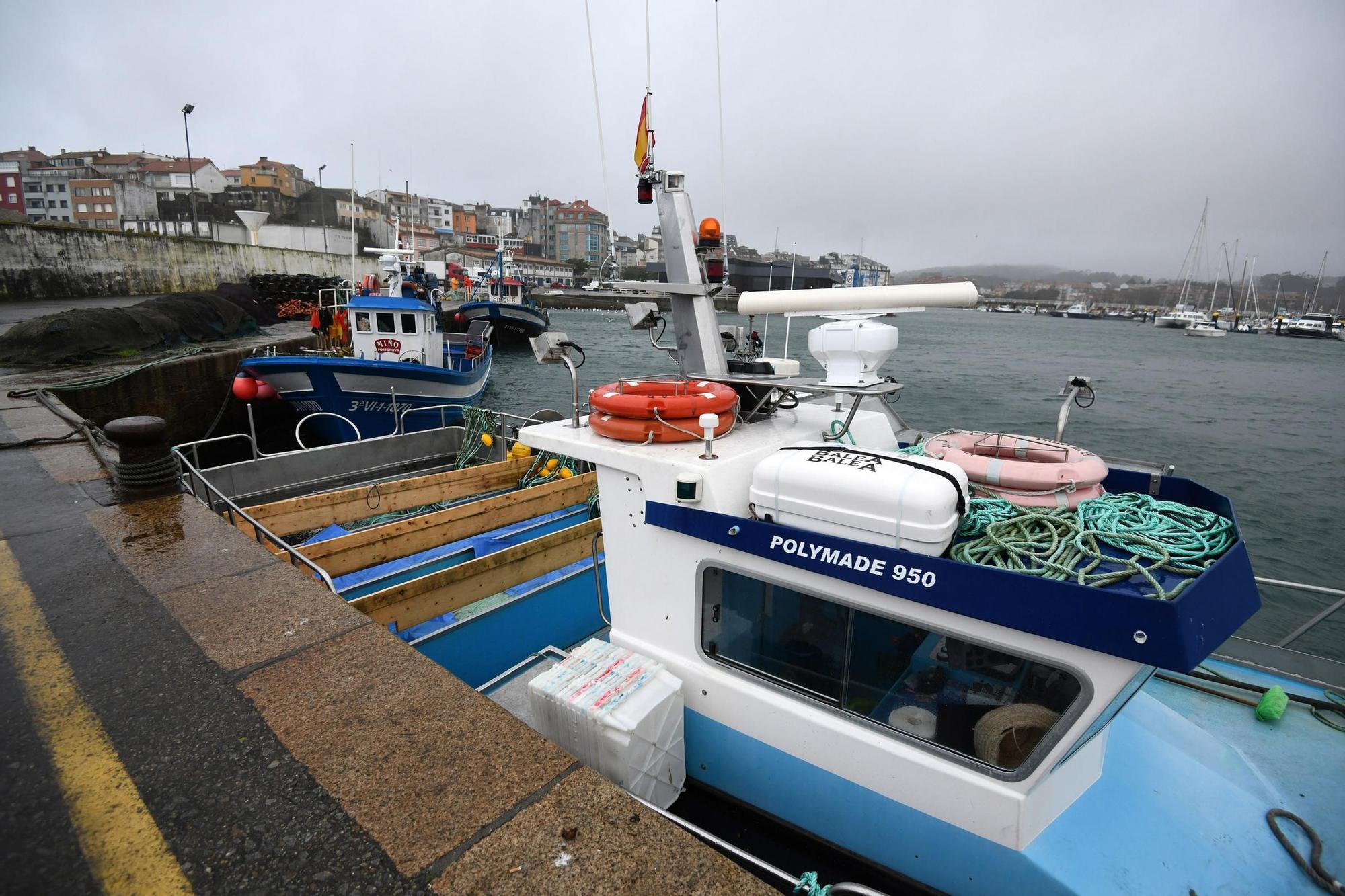 La borrasca Hortense amarra la flota en Poio y Sanxenxo