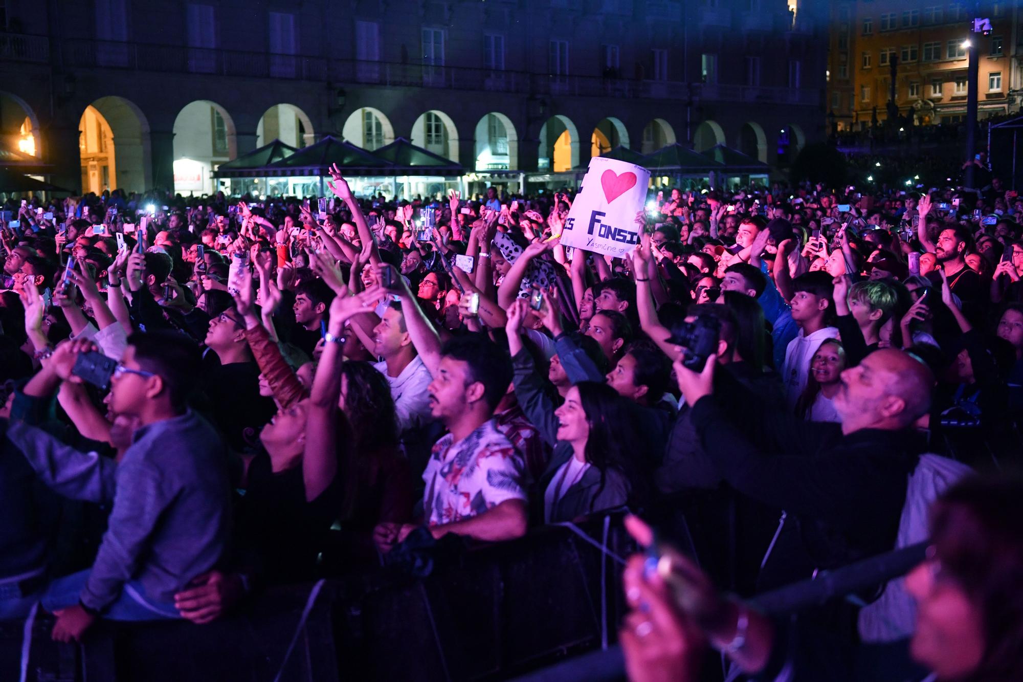 María Pita, a reventar en el concierto de Luis Fonsi