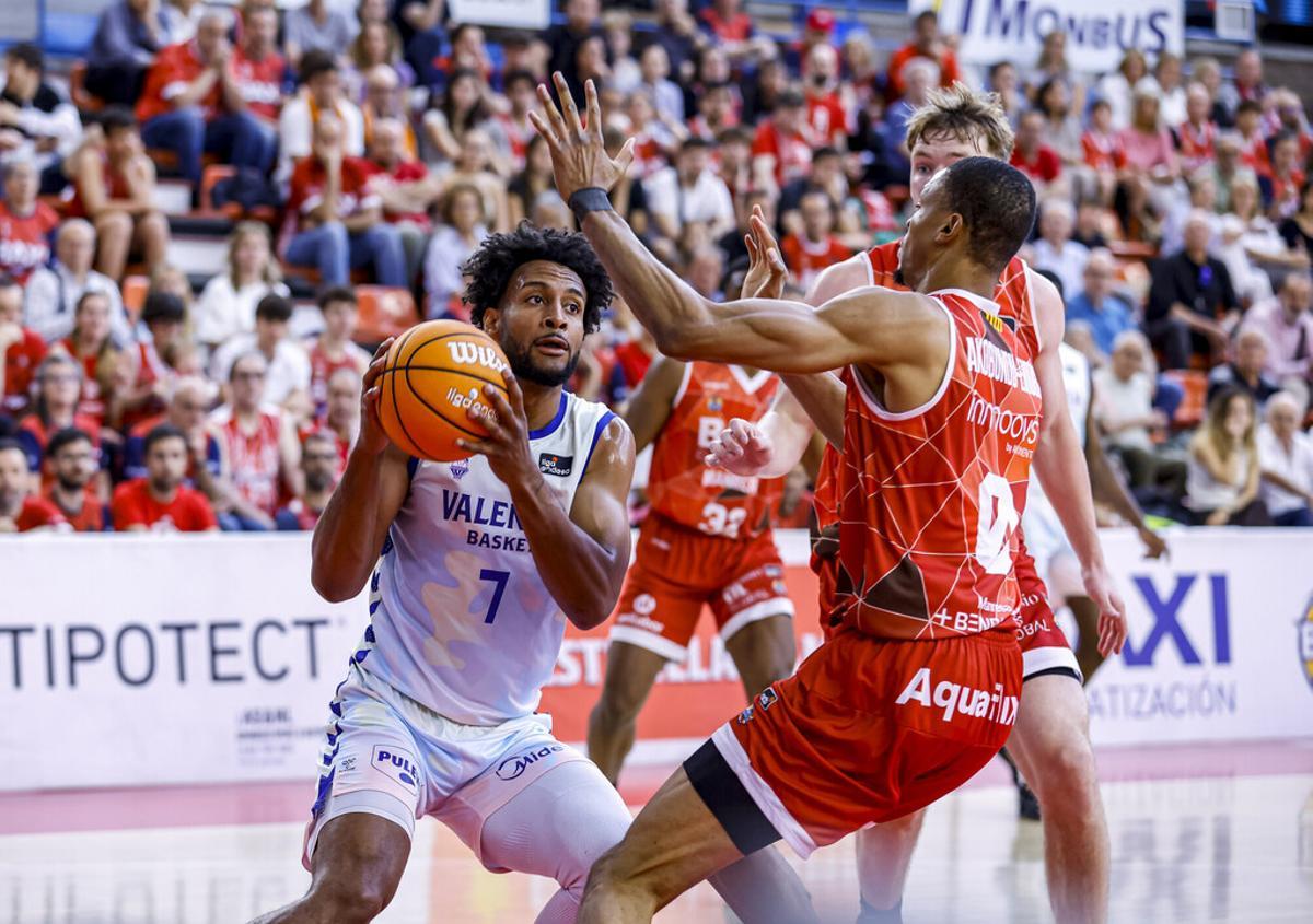 Braxton Key, en el partido entre el Baxi Manresa y el Valencia Basket.