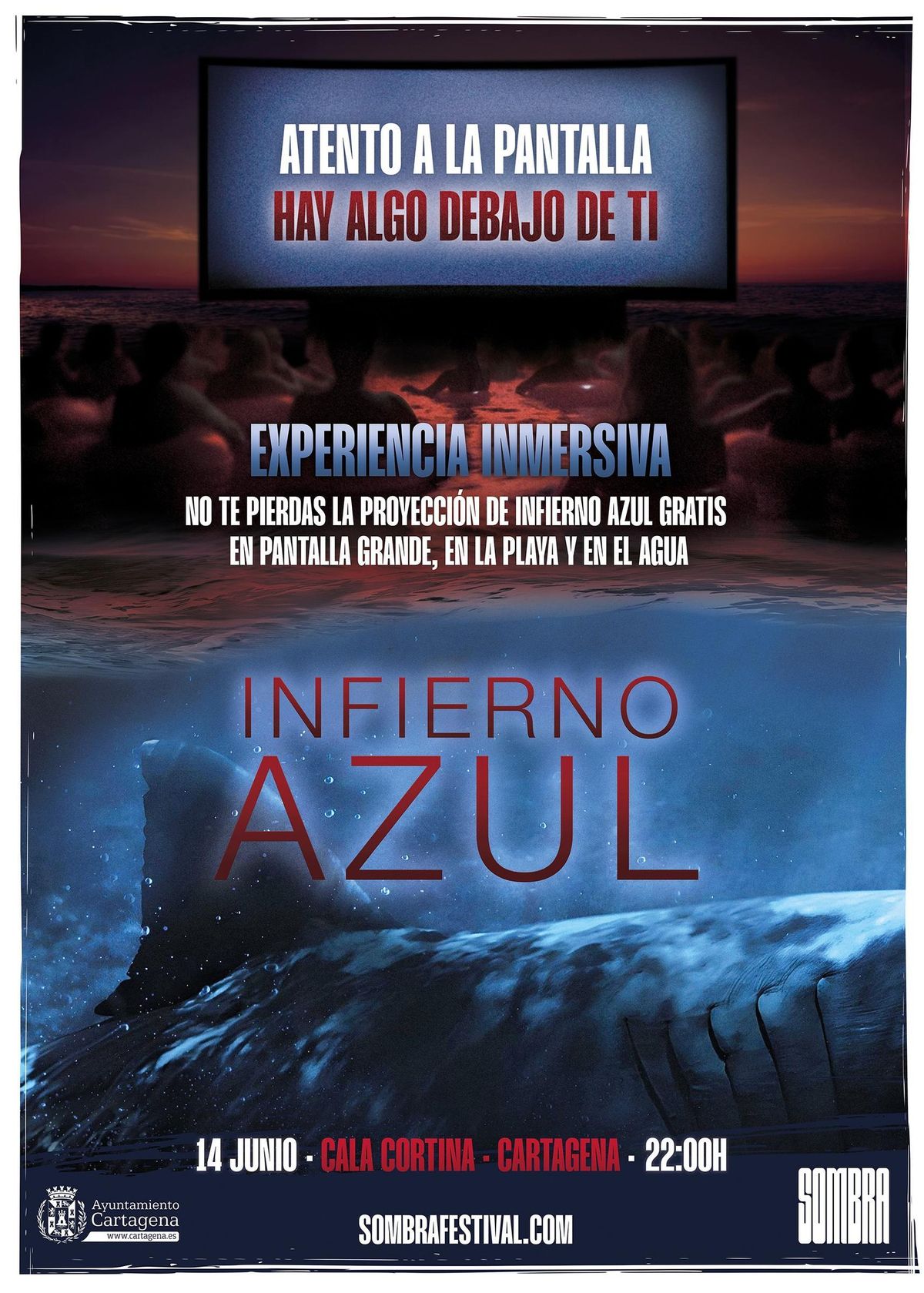 Cartel de 'Infierno azul'