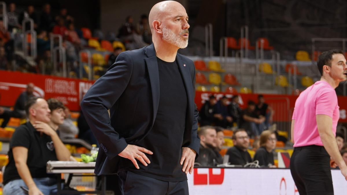 Félix Alonso, durante el partido Caesa Cartagena-Alega Cantabria