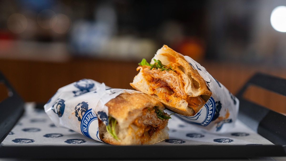 La 'focaccia' con tarrina de cerdo picante de Ultrapaninos Marín.