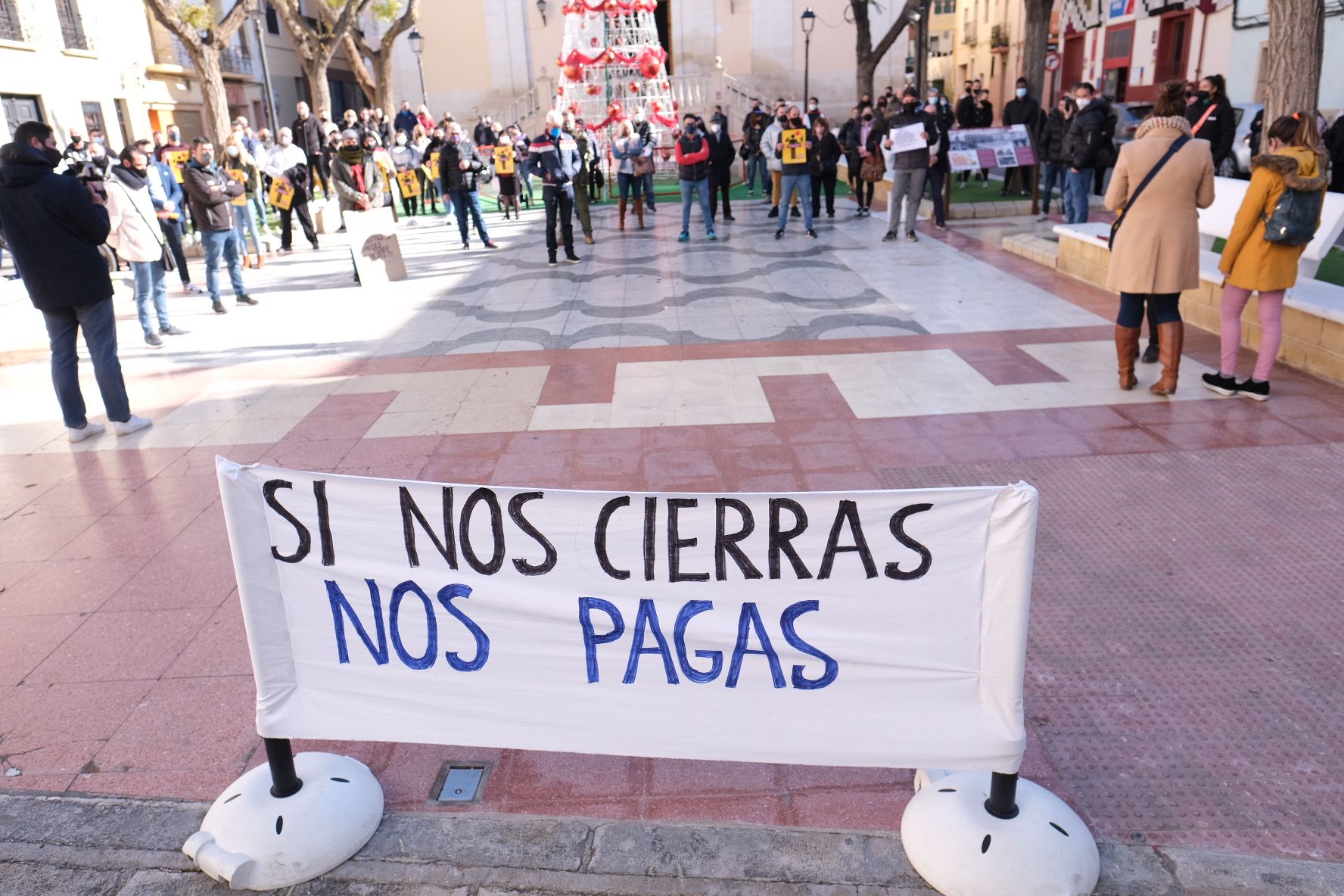 Protesta de los hosteleros de Petrer