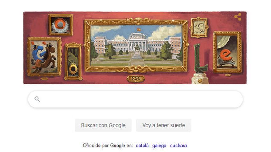 El Museo del Prado, en el &#039;doodle&#039; de Google.