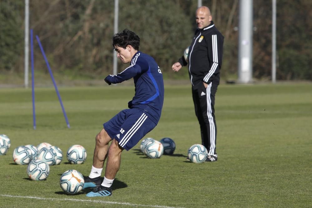 Entrenamiento del Oviedo en El Requexón