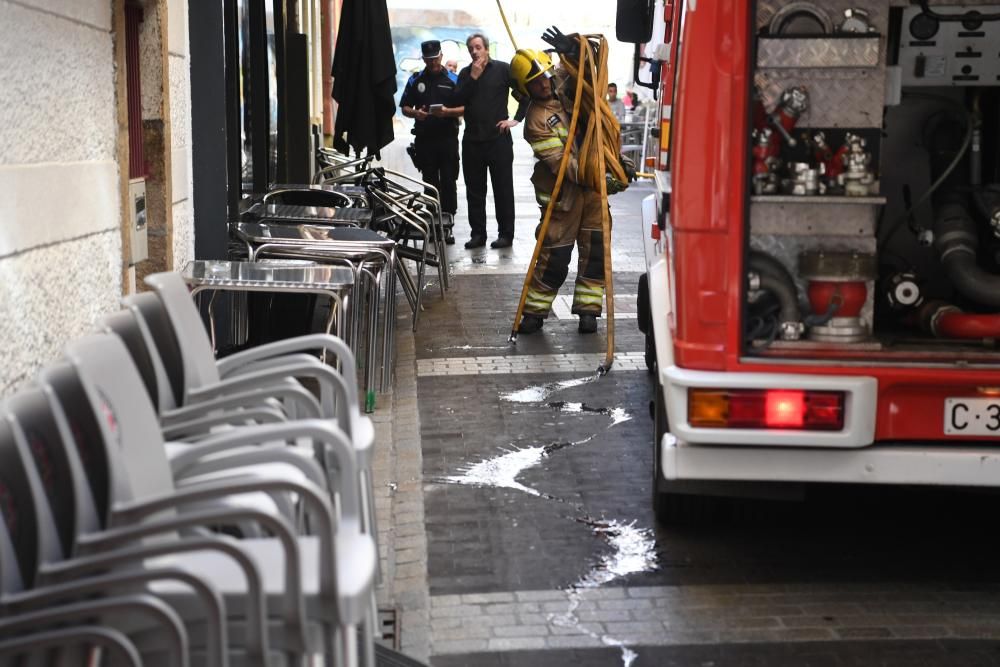 Incendio en un restaurante de la calle Oliva