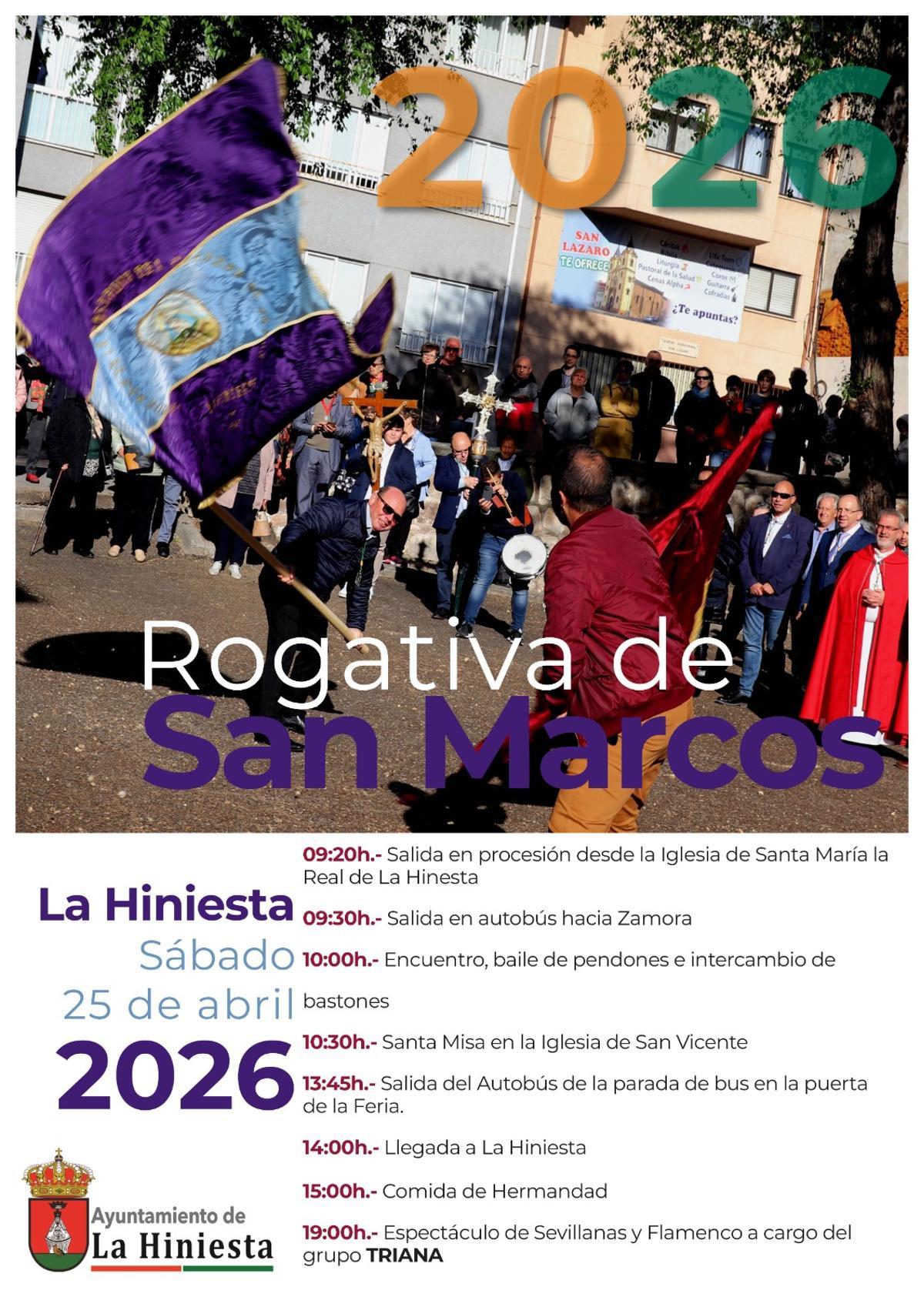 El cartel de la celebración en La Hiniesta.