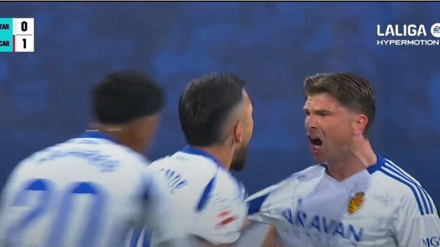 El 1-1 del Zaragoza en el Zaragoza 3-2 Cartagena de la jornada 39 de LaLiga Hypermotion