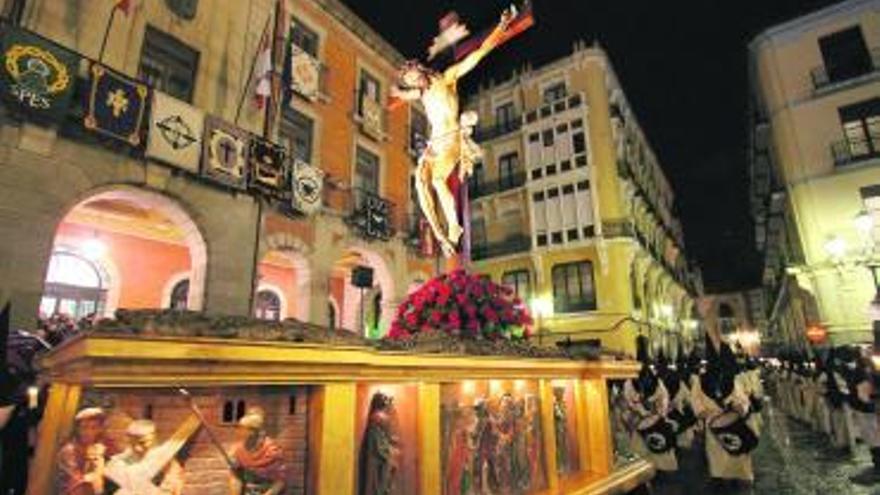 El Cristo de la Cruz de Carne en el desfile del pasado Viernes Santo.