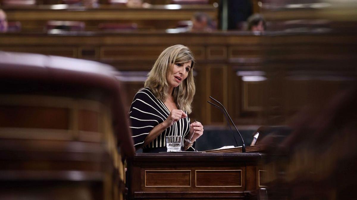 Yolanda Díaz en el Congreso.