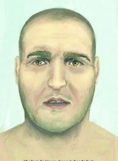 El retrato que permitió identificar a Carlos Alberto: boceto final
