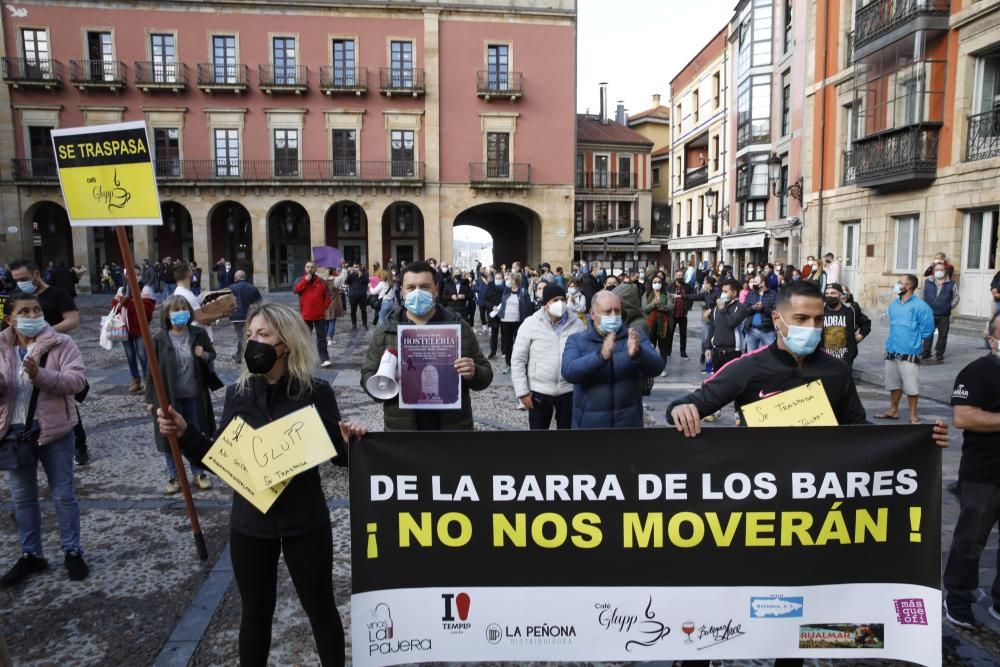 Protesta en Gijón de la hostelería local