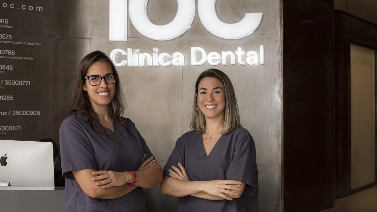 Las Doctoras Sara Peña y Beatriz Delgado, odontólogas especializadas en ortodoncia y ortopedia en IOC Clínica Dental.