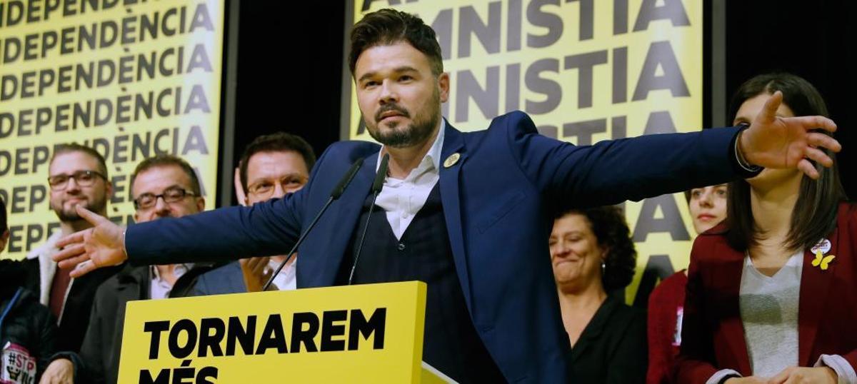 El cabeza de lista al Congreso por ERC, Gabriel Rufián.