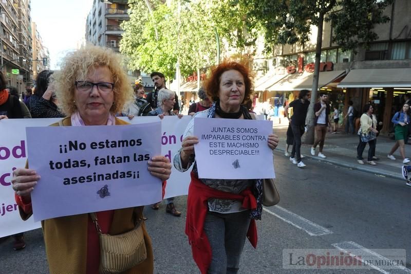 Manifestación contra la violencia patriarcal en Murcia