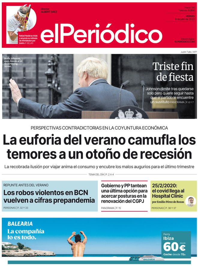 La portada d’EL PERIÓDICO del 7 de juliol del 2022