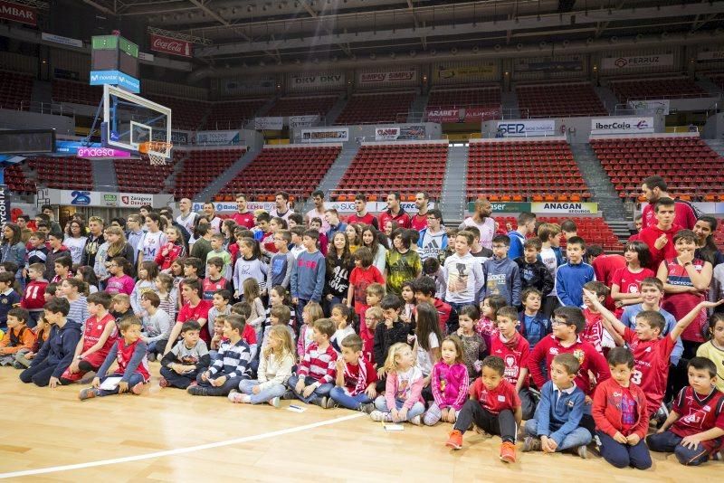 Entrenamiento a puerta abierta del Tecnyconta Zaragoza