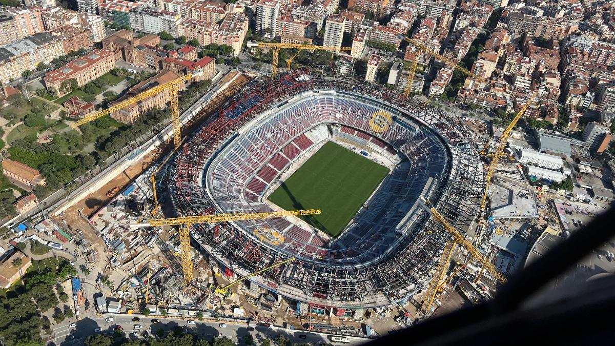 Así evolucionan las obras del Spotify Camp Nou a 7 de mayo de 2025