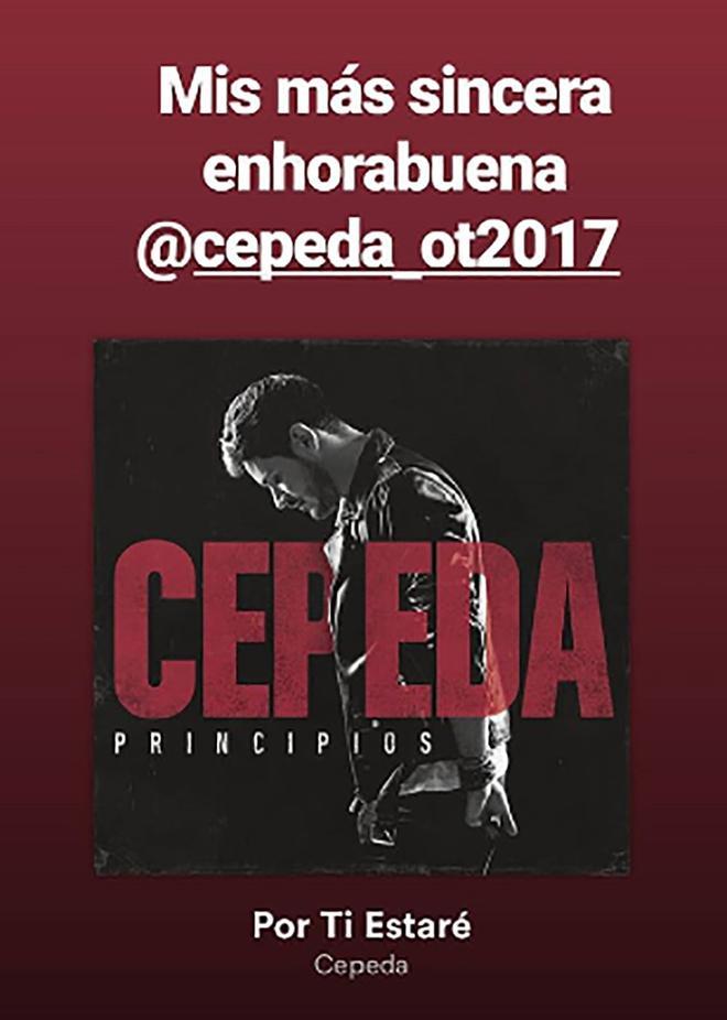 Stories de Pablo Alborán para Cepeda