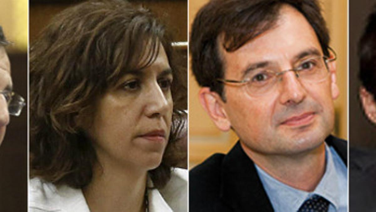 Los dimisionarios de UPD: Álvaro Anchuelo, Irene Lozano, Rodrigo Tena y David Andina.