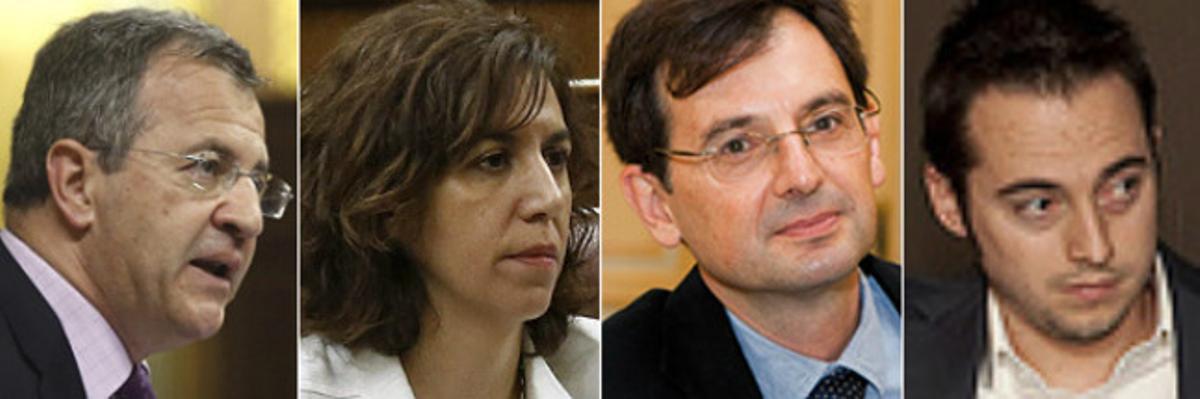 Els dimissionaris d’UPD: Álvaro Anchuelo, Irene Lozano, Rodrigo Tena i David Andina.