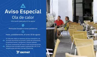 Aemet prolonga la alerta por ola de calor hasta el lunes 18