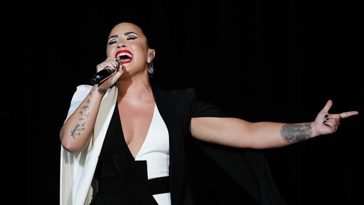 Demi Lovato en un concierto
