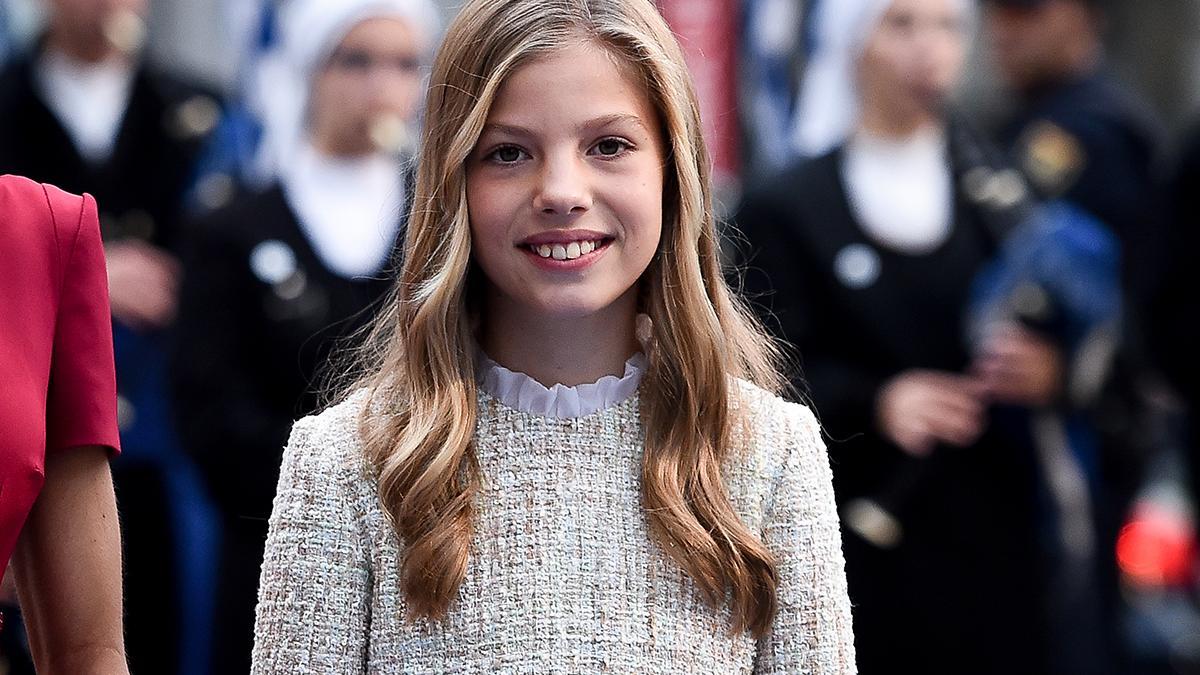 Primer plano de la infanta Sofia en los premios princesa de Asturias 2019