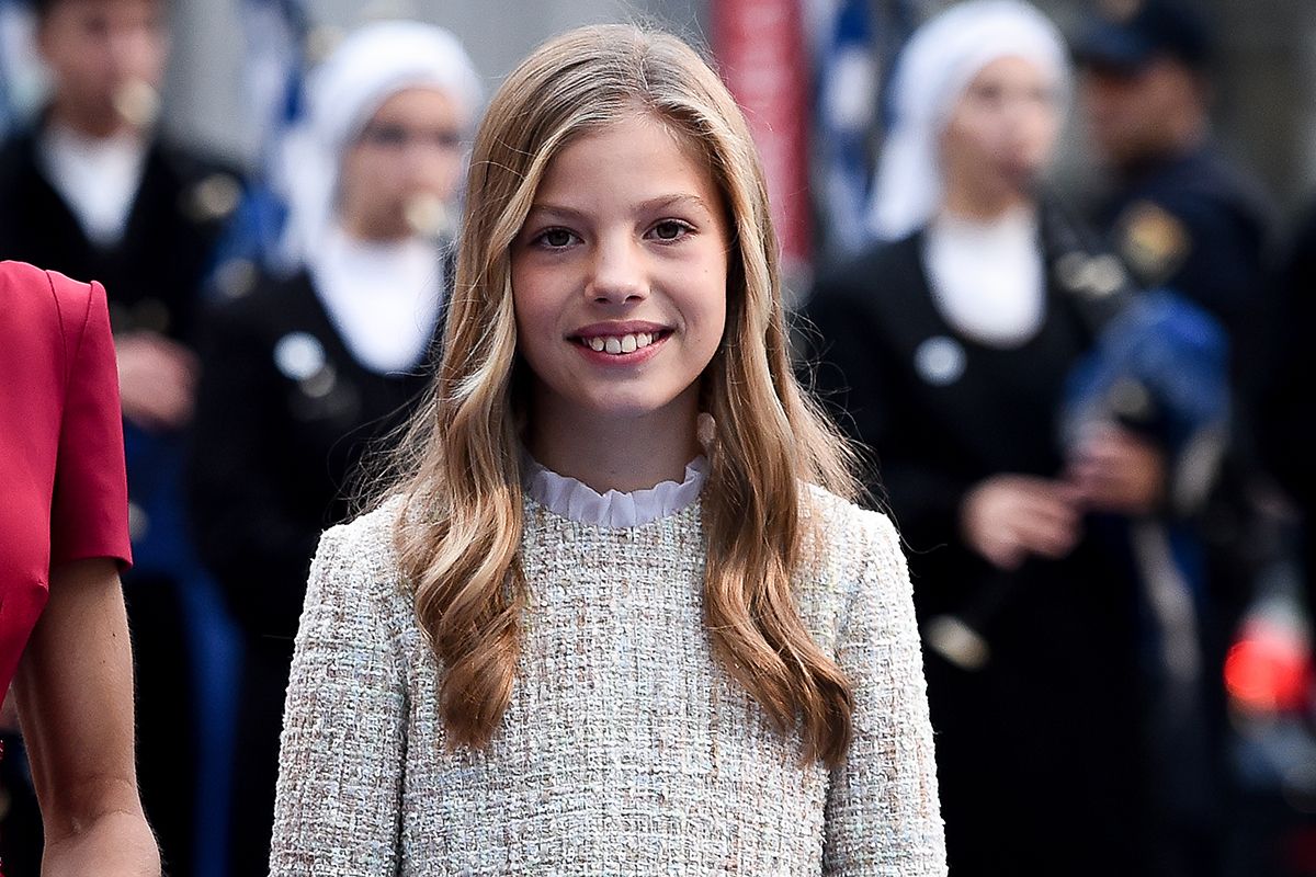 Primer plano de la infanta Sofia en los premios princesa de Asturias 2019
