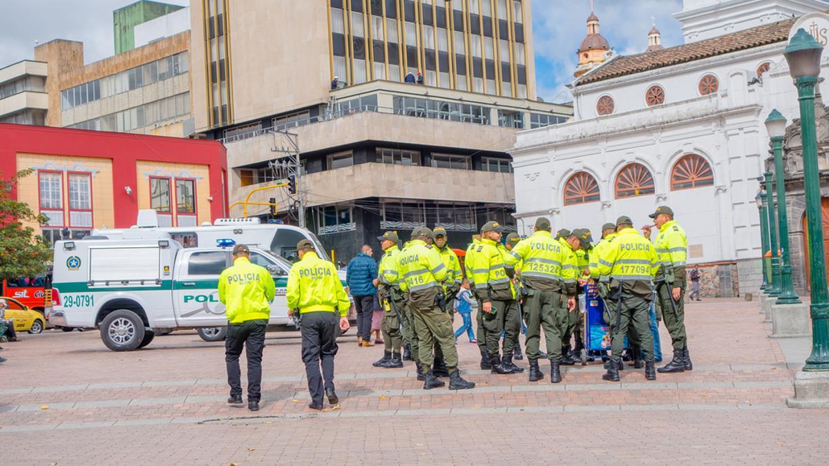 Imagen de policías colombianos.