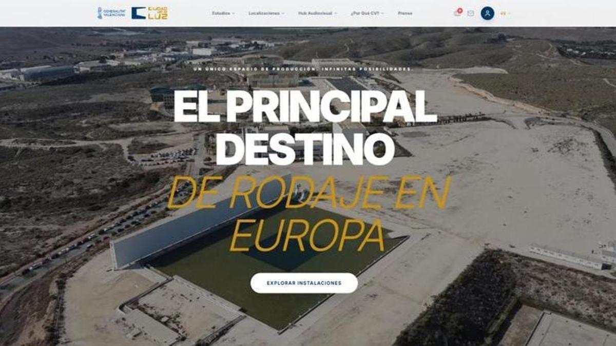 Página principal de la nueva plataforma de Ciudad de la Luz.
