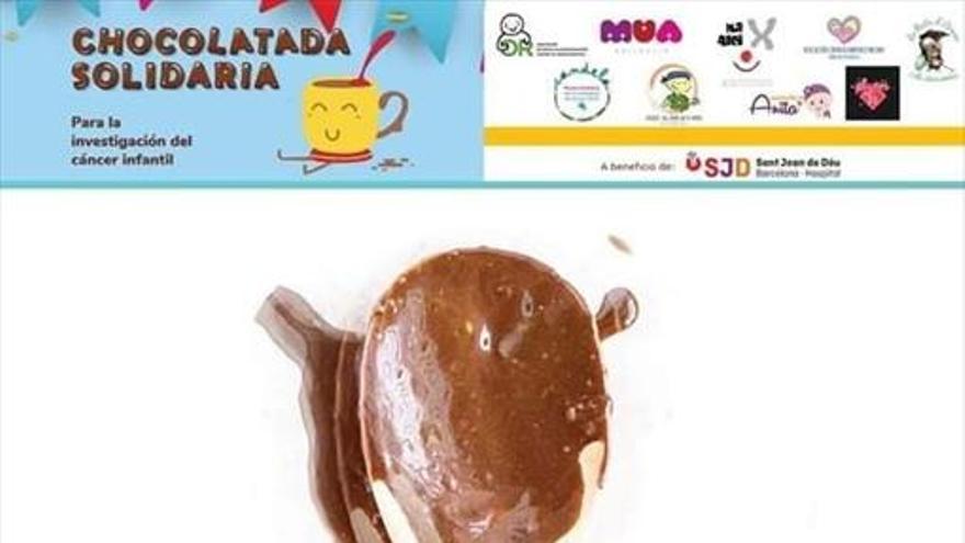 Chocolatada solidaria en la plaza Alta para investigar el cáncer