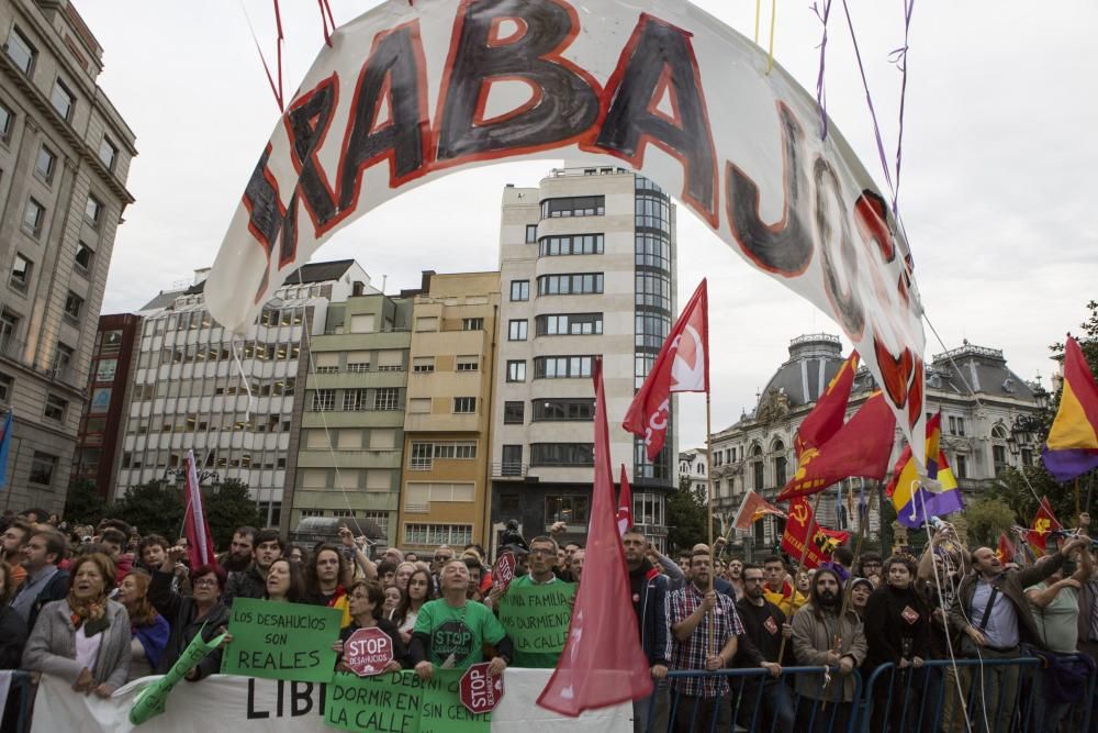 Las protestas en la plaza de La Escandalera