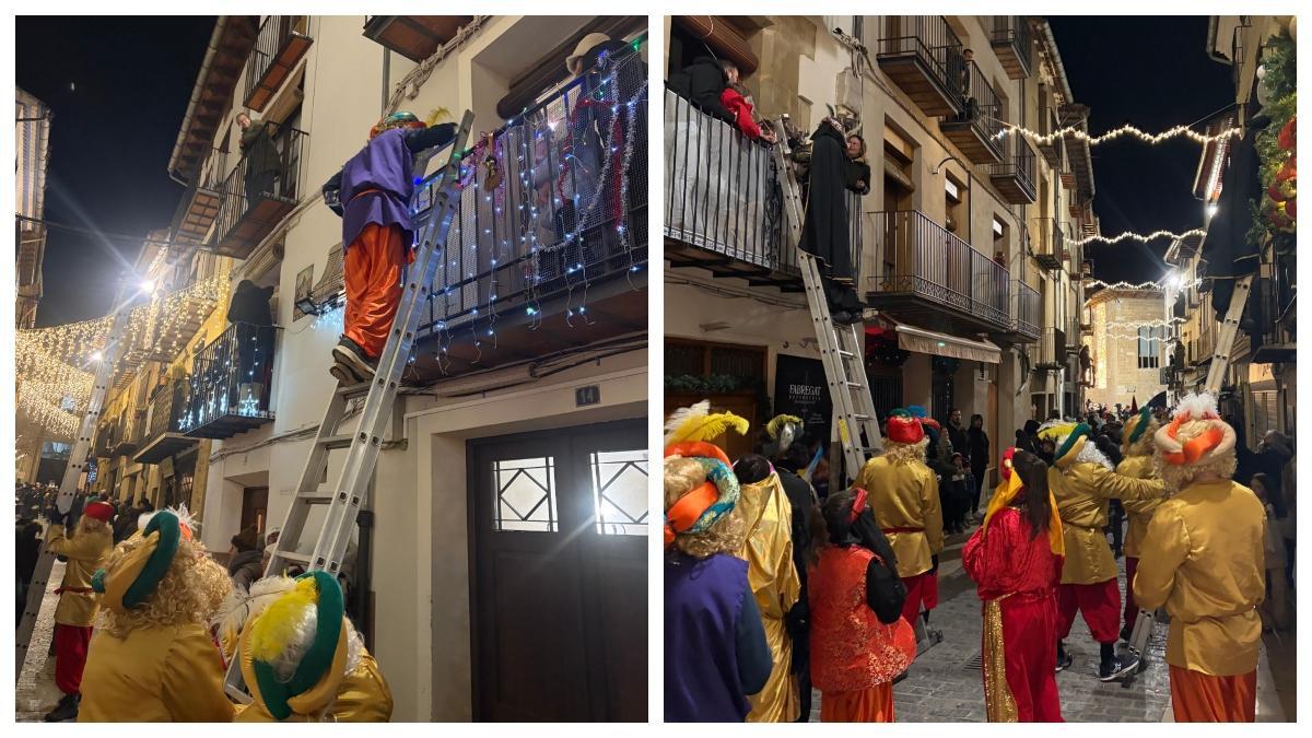 Momento en el que accedieron a los balcones a través de escaleras.