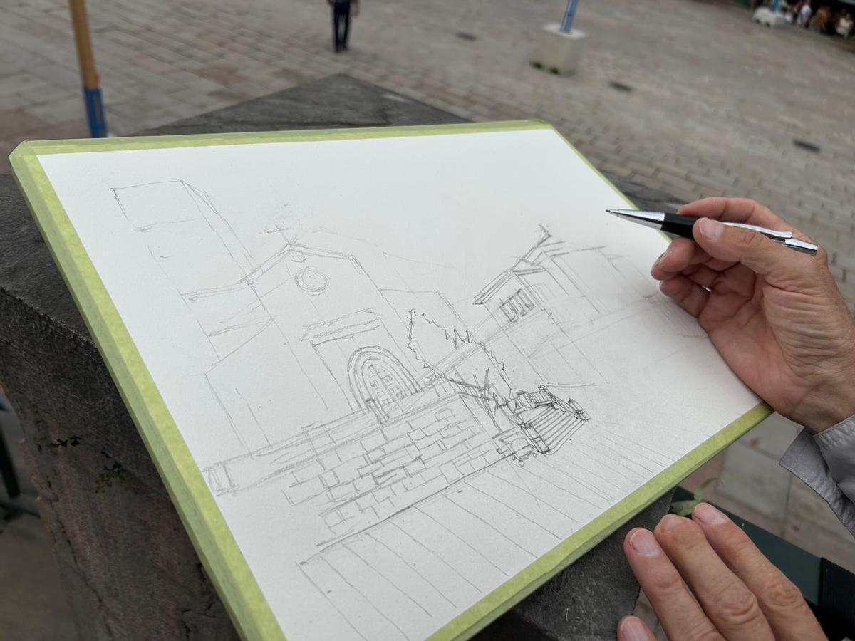 EN IMÁGENES: Los niños de Nava diseñan sus dibujos para los vasos de sidra