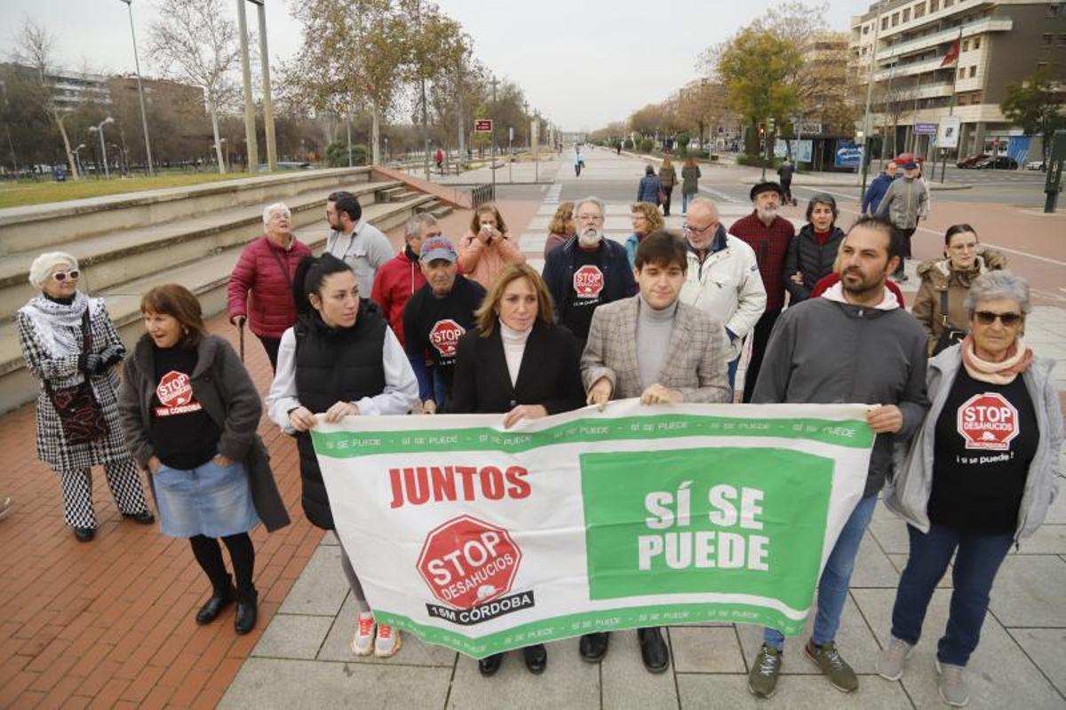 Una protesta de Stop Desahucios en Córdoba.