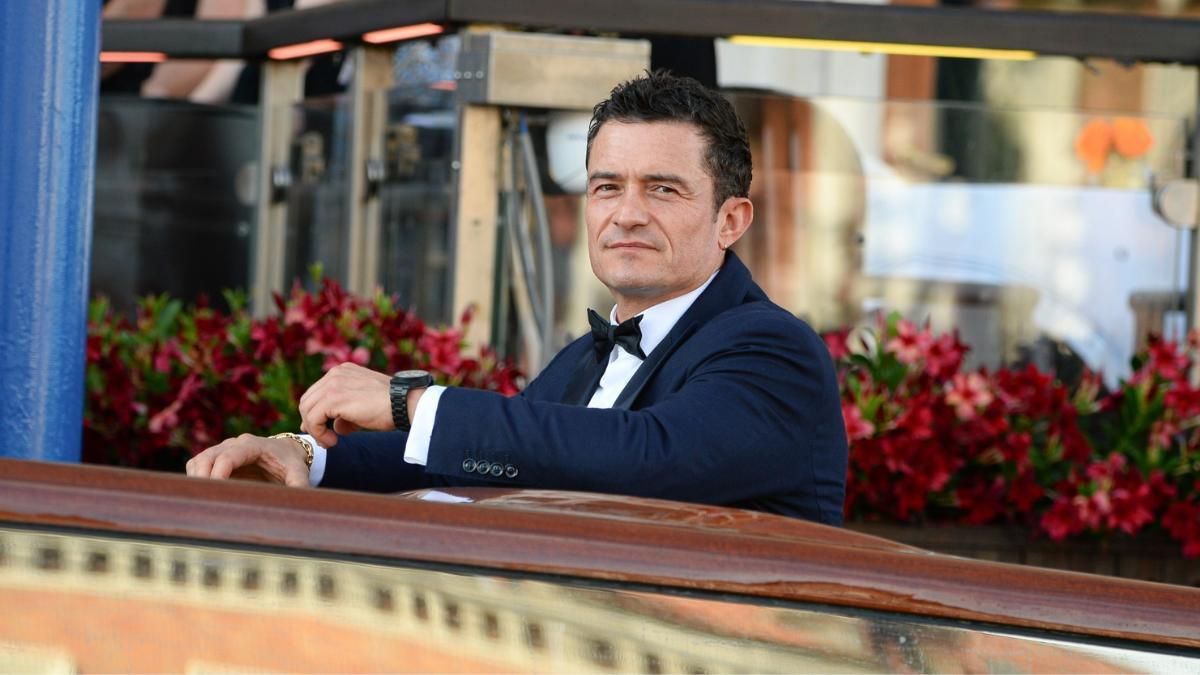 Orlando Bloom en la boda de Jeff Bezos