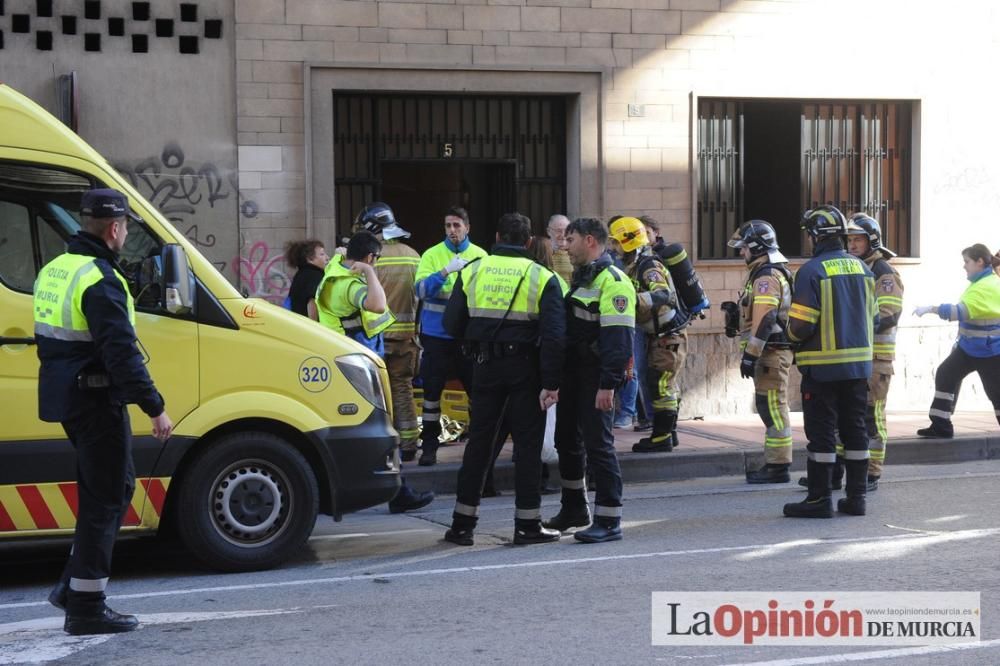 Incendio en un piso en San Andrés