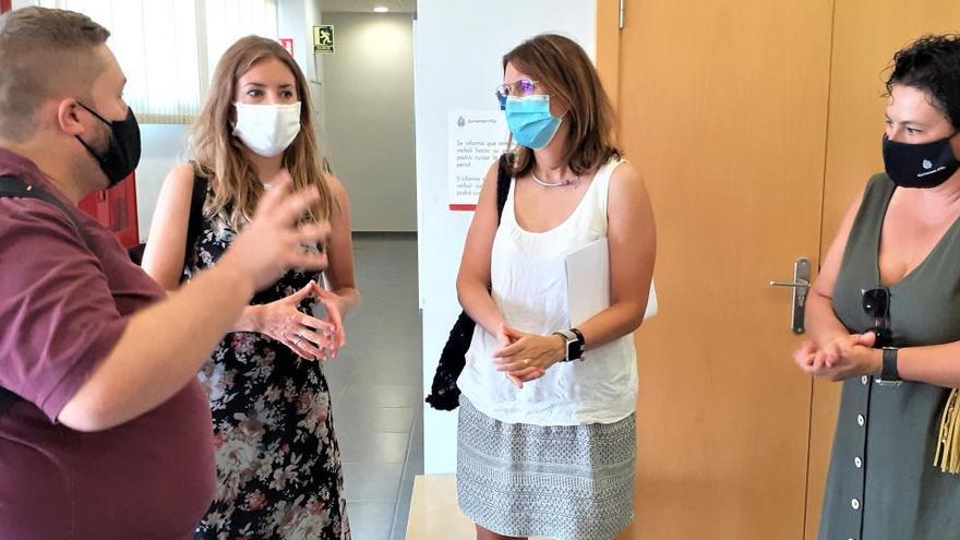 Mariano Valera y María Such, esta mañana en la visita a las instalaciones del que será el Centro Mujer 24 h