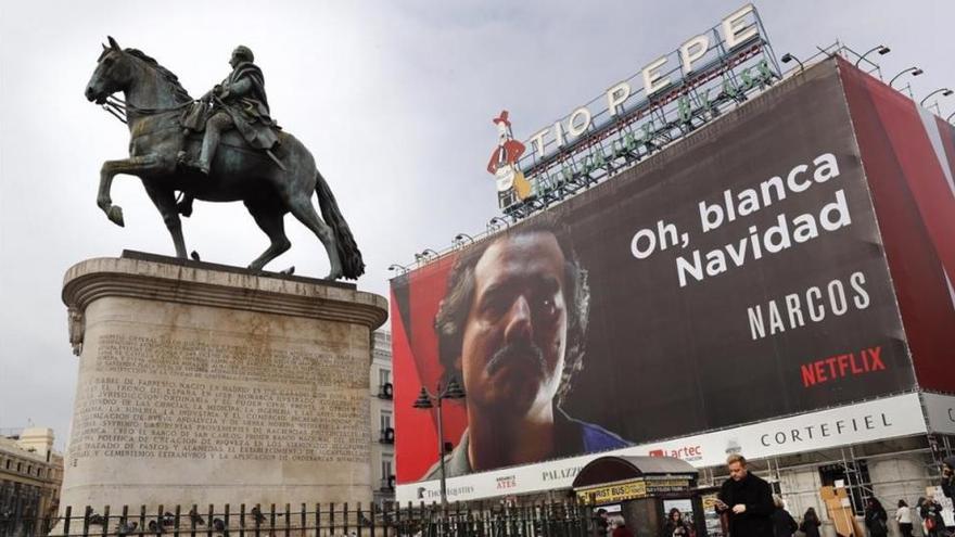 Colombia pide retirar el cartel de la serie &#039;Narcos&#039; en la Puerta del Sol de Madrid