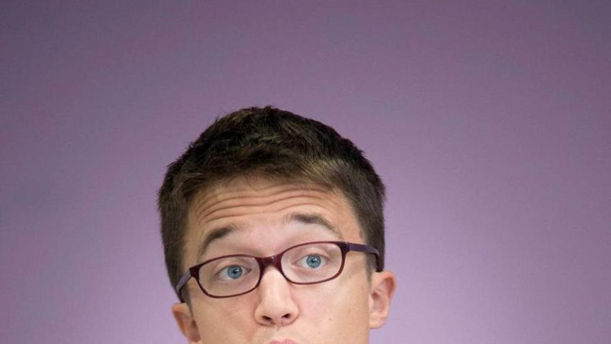 Íñigo Errejón, durante la presentación ayer en Madrid de la escuela de verano de Podemos.