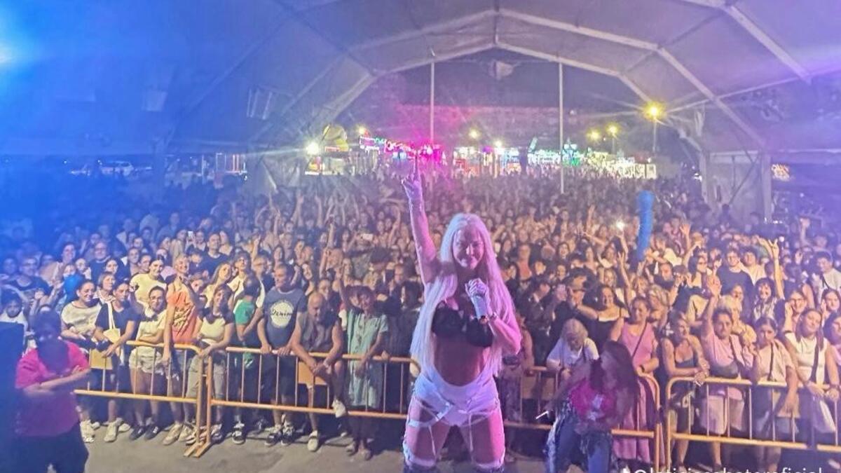 Leticia Sabater después de su concierto en Las Fuentes