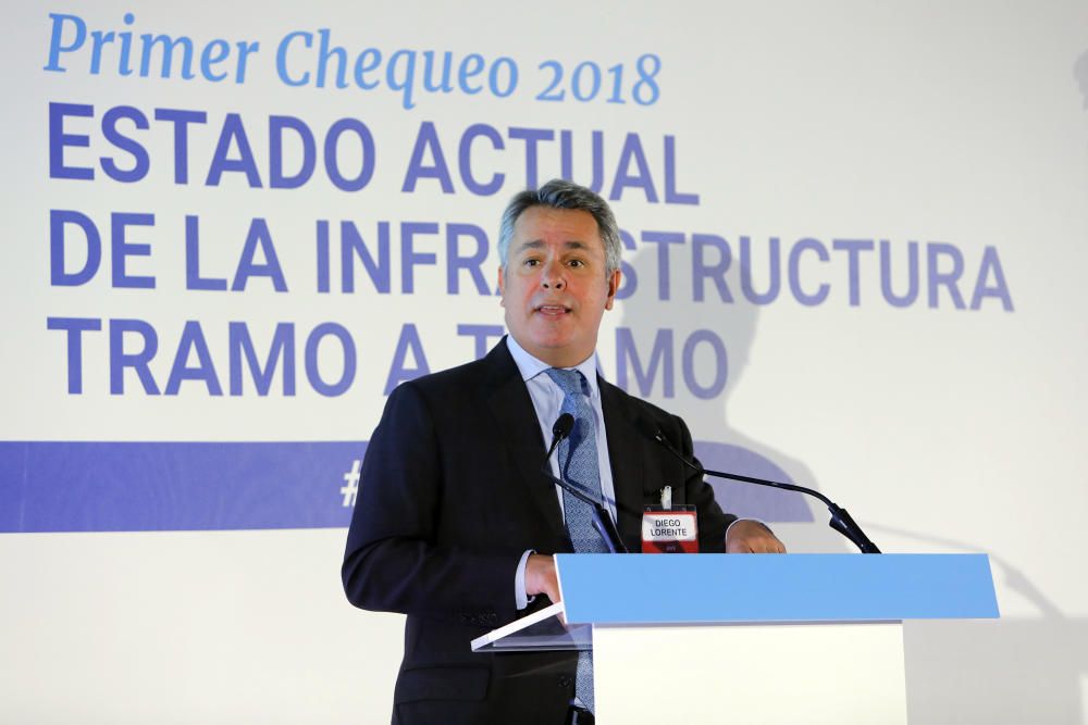 La Asociación Valenciana de Empresarios (AVE) presenta el I Chequeo Semestral del Corredor Mediterráneo 2018, que analiza el estado de la infraestructura.